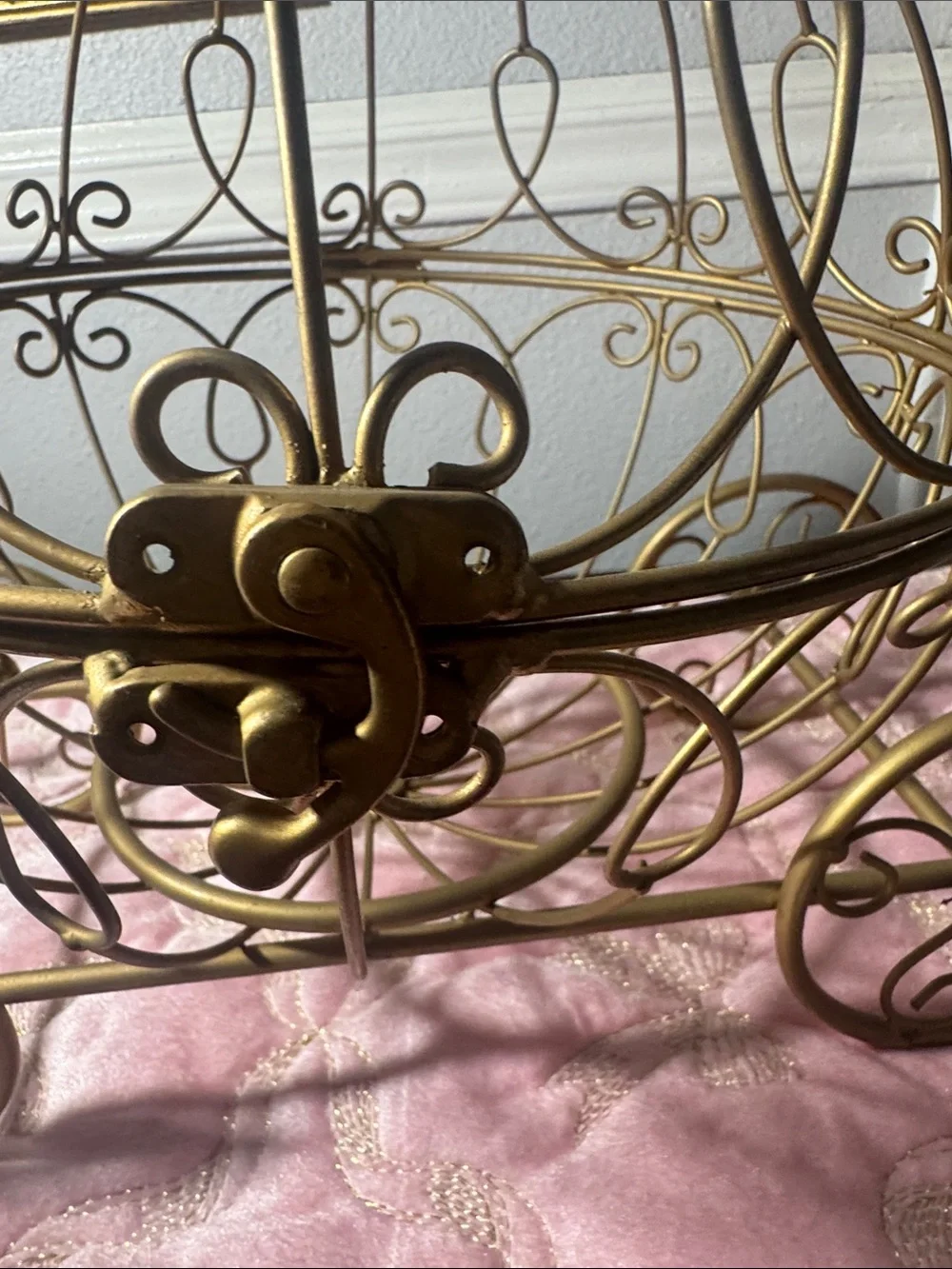 Cinderella Gold Wire Carriage Decorative Accent